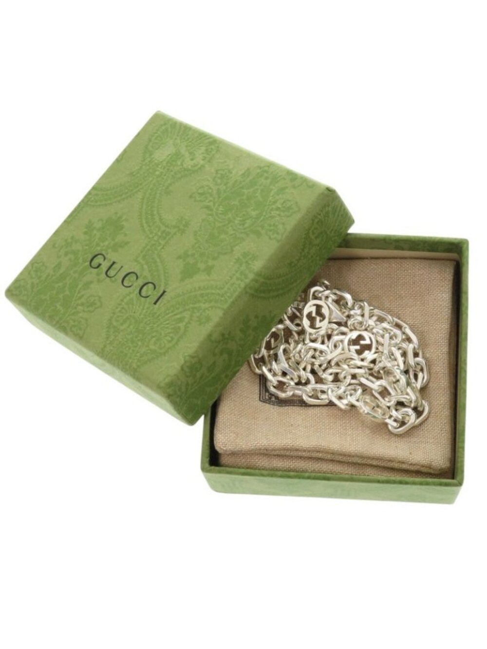 Gucci Interlocking G 925 Silver Necklace 0914 - Picture 2 of 4